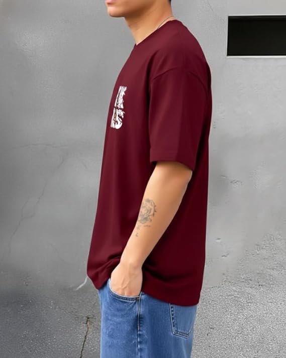AUSK Baggy Hip-Hop T-Shirt for Men - Graphic Printed T Shirts || Oversized Men Tshirt || T-Shirts - Image 3
